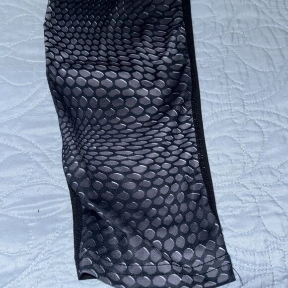 Mens Compression Leggings Snakeskin Print Fitness Gym Pants - Picture 5 of 9